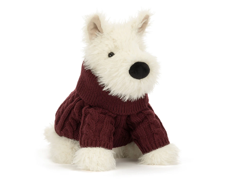 Jellycat Munro Scottie Dog 'Winter Jumper'