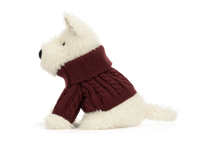 Jellycat Munro Scottie Dog 'Winter Jumper'