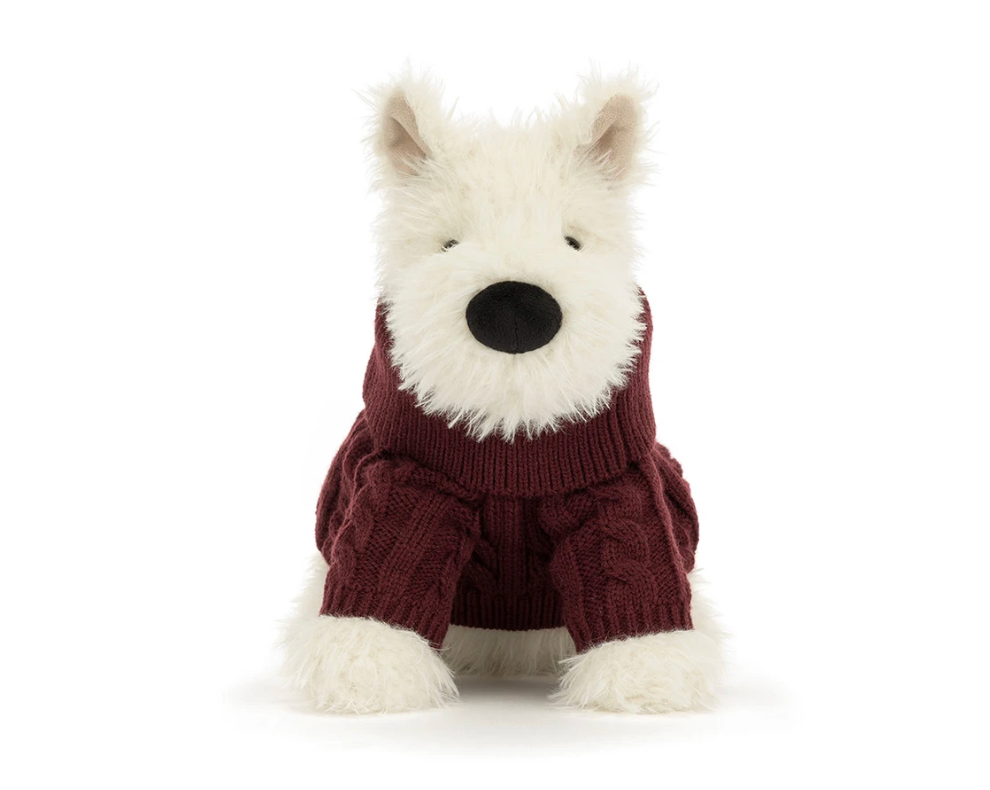 Jellycat Munro Scottie Dog 'Winter Jumper'
