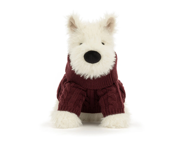 Jellycat Munro Scottie Dog 'Winter Jumper'