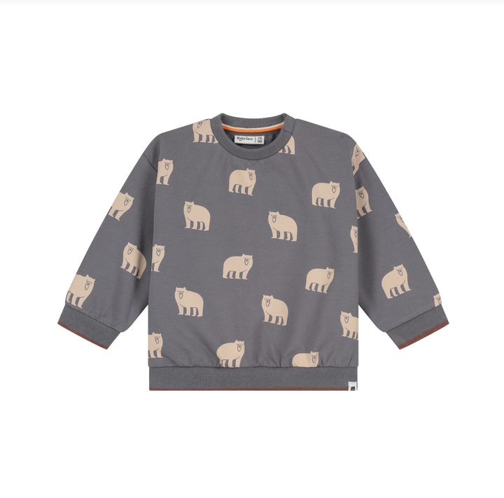 Babyface Bear Sweatshirt - Steel