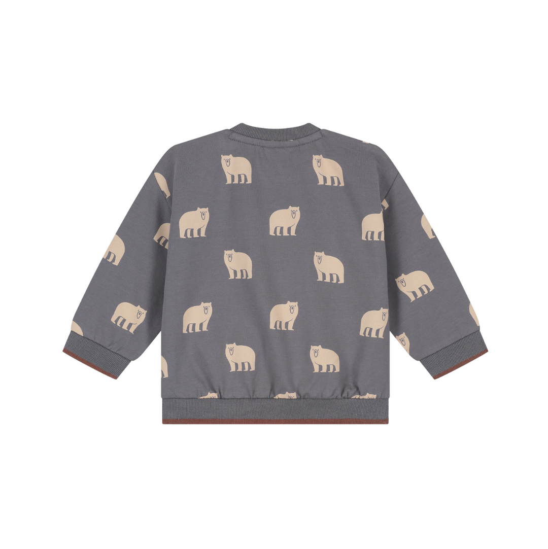 Babyface Bear Sweatshirt - Steel