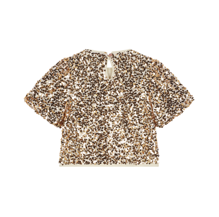 Stains & Stories Gold Sequin Blouse