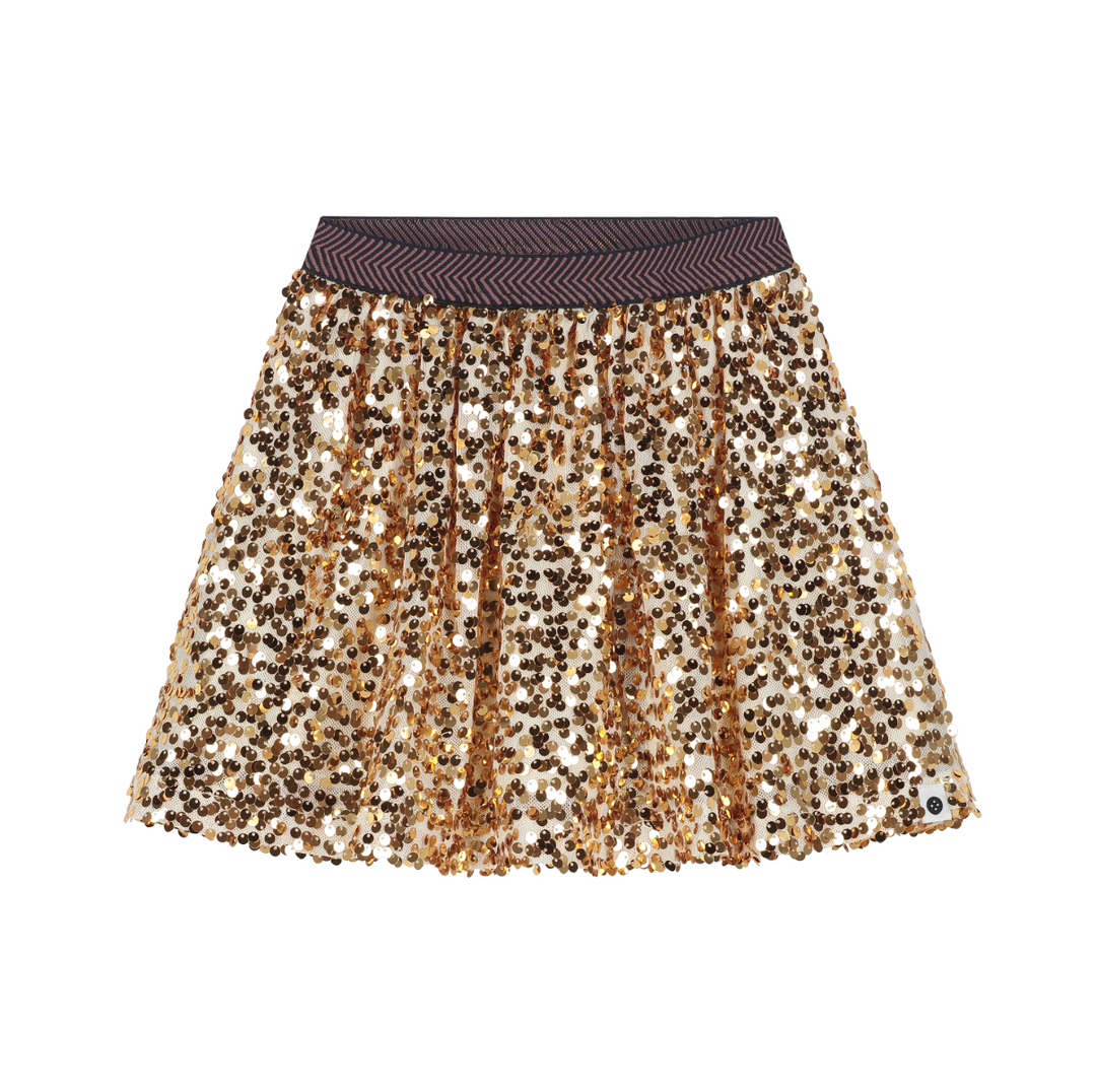 Stains & Stories Gold Sequin Skirt