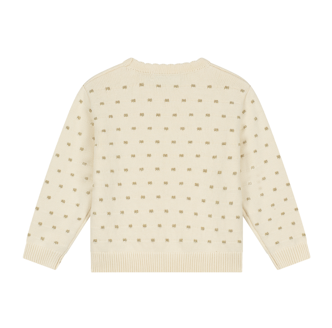 Stains & Stories Ivory Gold Pullover Sweater