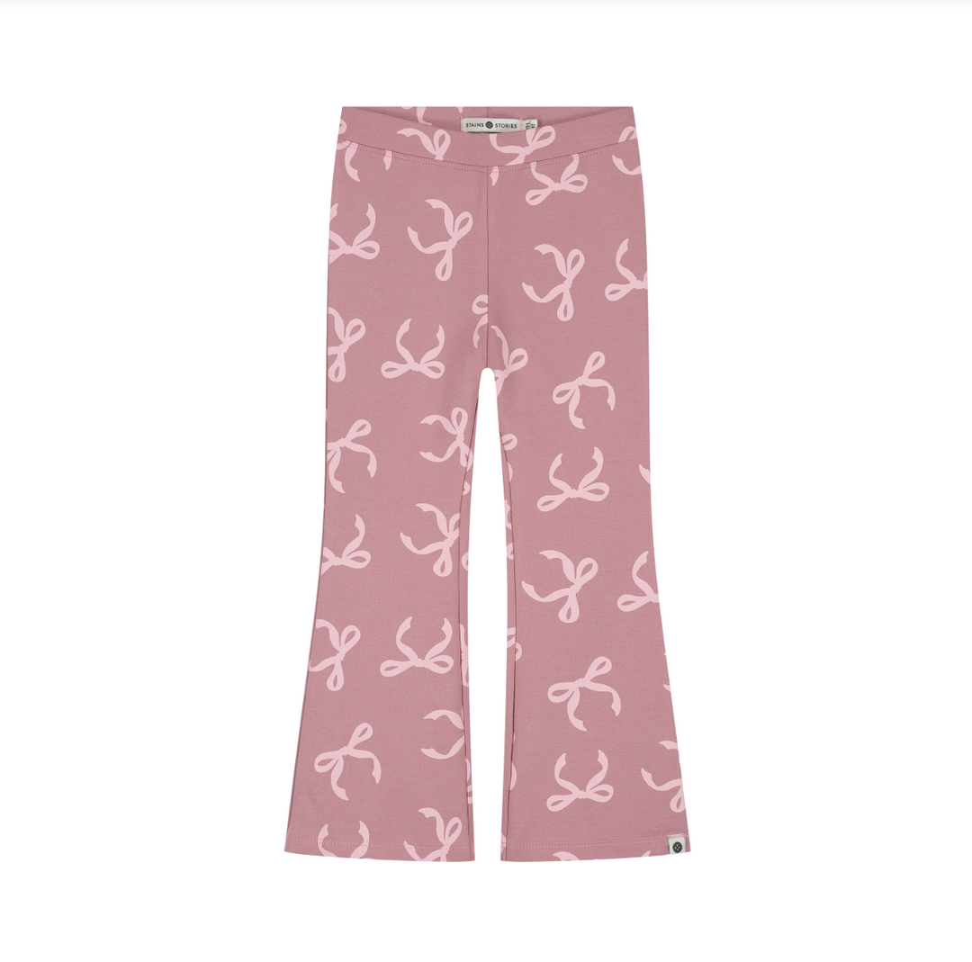 Stains & Stories Flared Pants - Rosewood