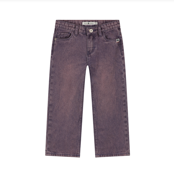 Stains & Stories Wide Leg Denim - Grape