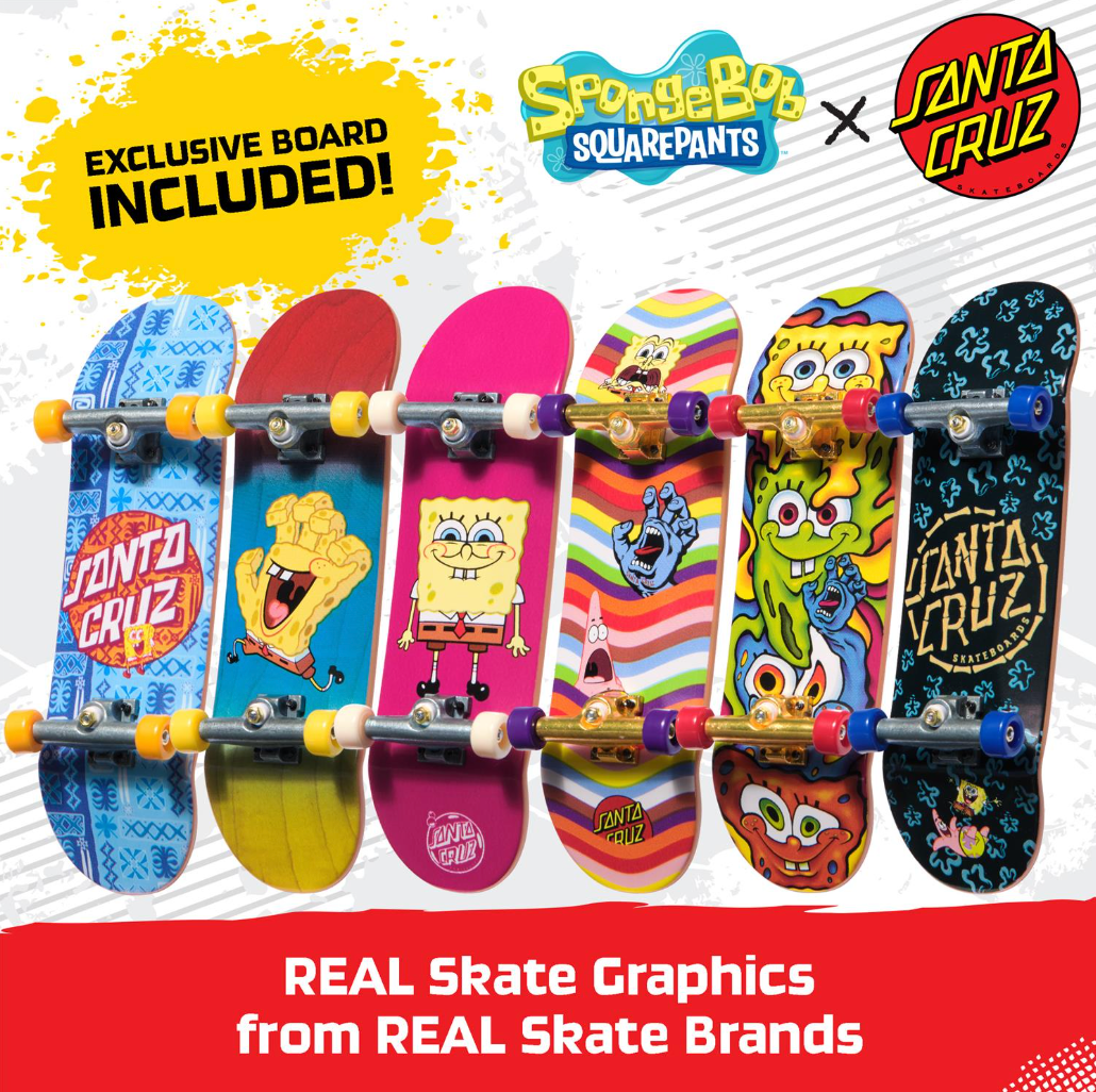 Tech Deck Spongebob Sk8shop Fingerboard Bonus Pack