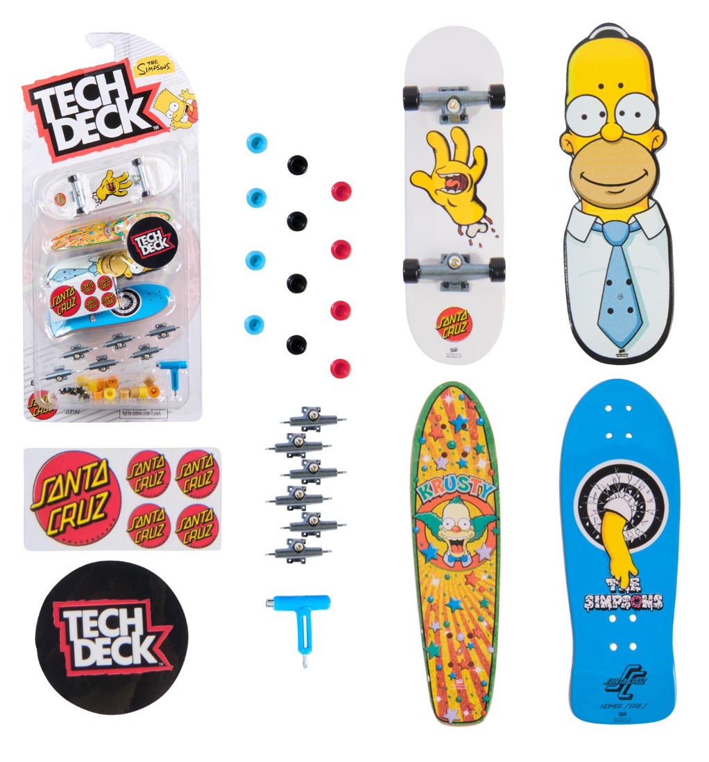 Tech Deck Ultra DLX Fingerboard 4-Pack - Simpsons Skateboards