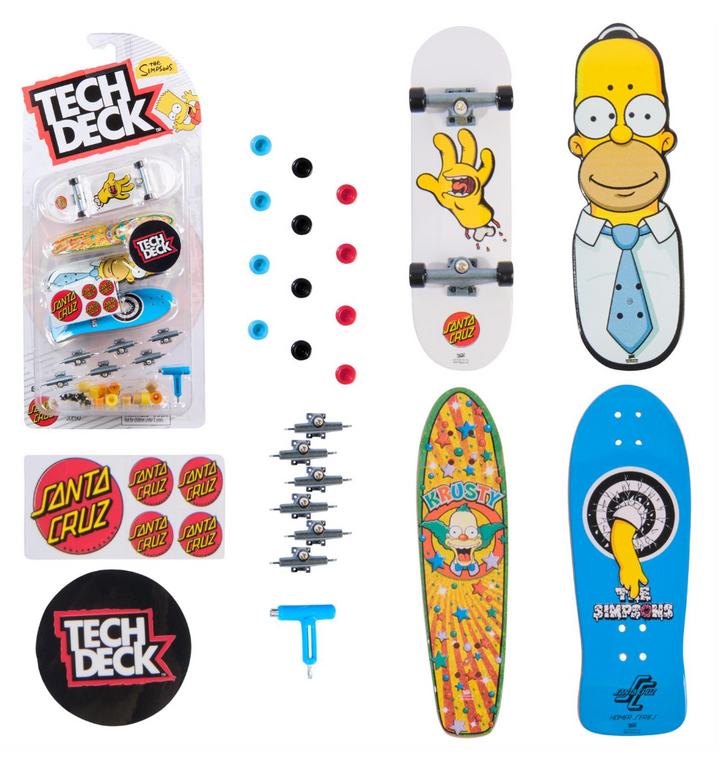 Tech Deck Ultra DLX Fingerboard 4-Pack - Simpsons Skateboards