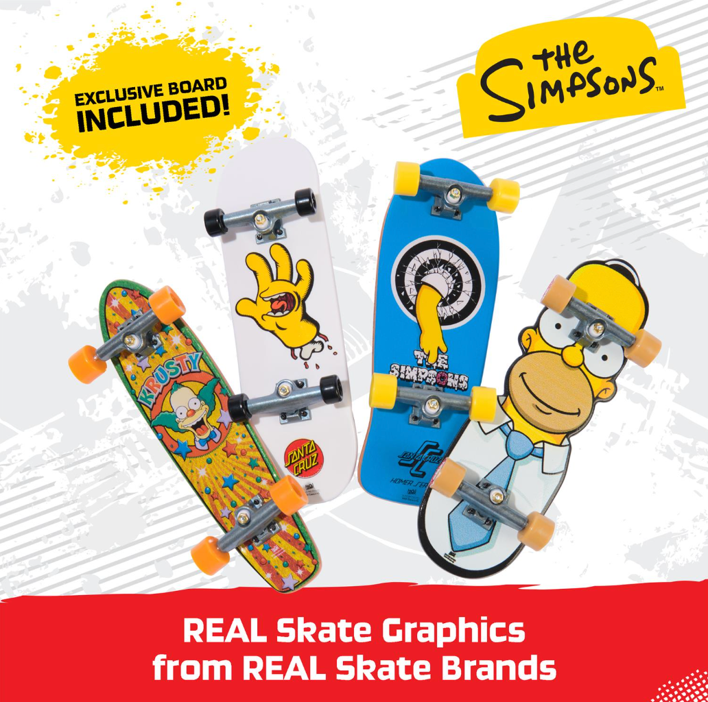 Tech Deck Ultra DLX Fingerboard 4-Pack - Simpsons Skateboards
