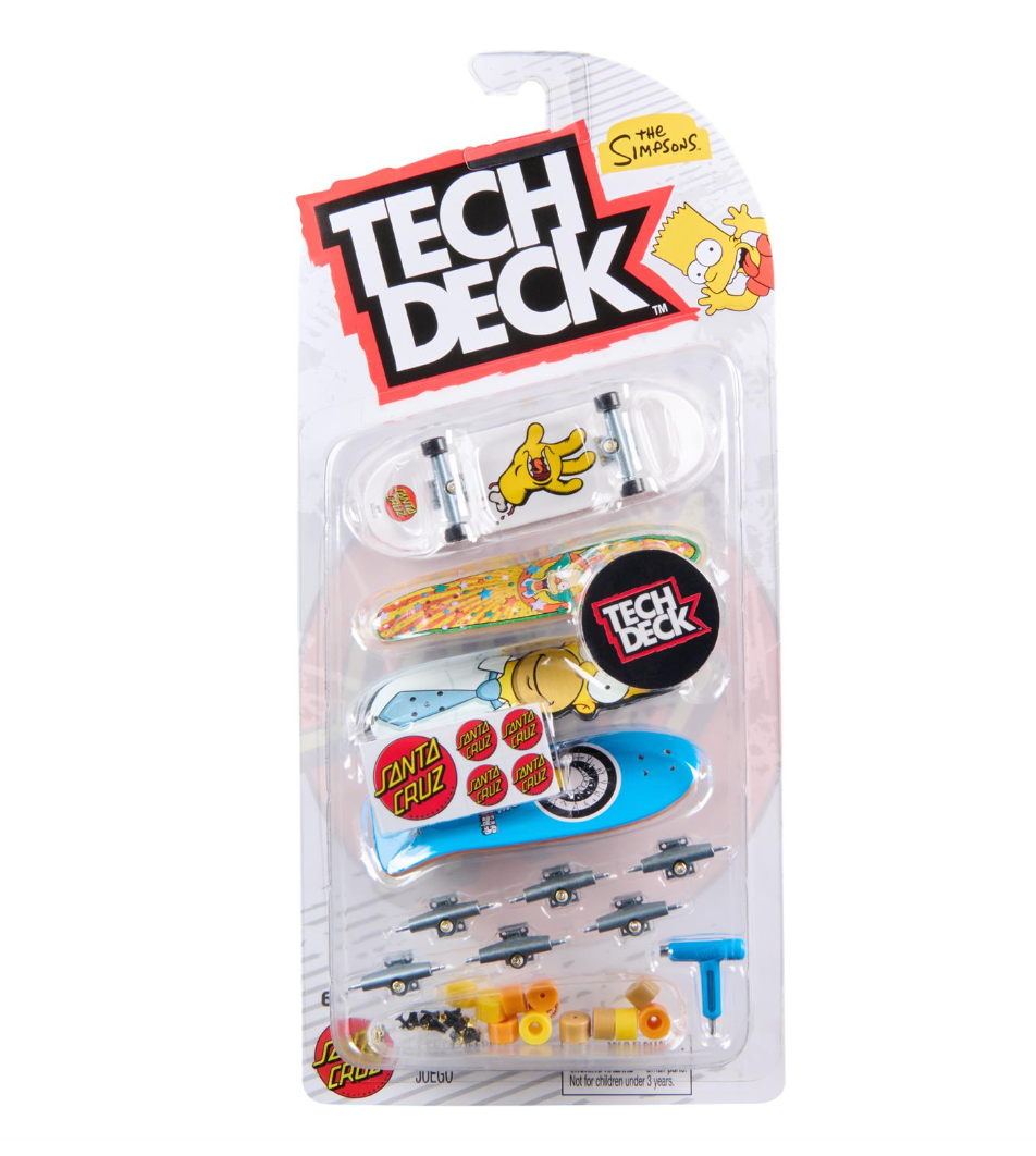 Tech Deck Ultra DLX Fingerboard 4-Pack - Simpsons Skateboards