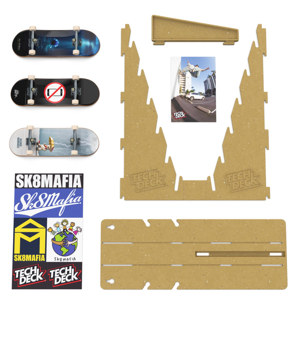Tech Deck Fingerboard Display Stand and Skateboard Wall Mount - Assortment