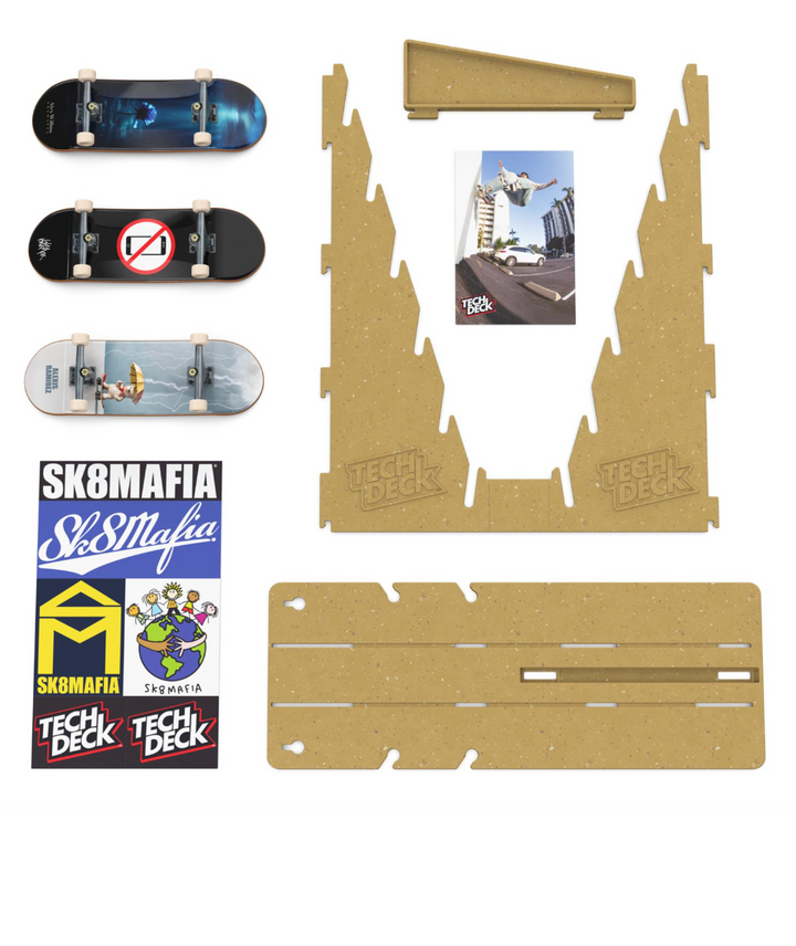 Tech Deck Fingerboard Display Stand and Skateboard Wall Mount - Assortment
