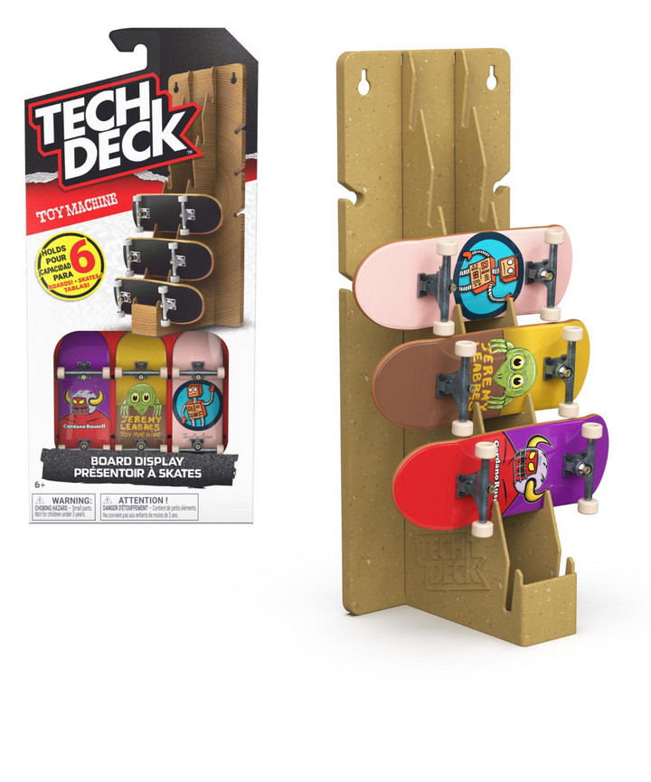Tech Deck Fingerboard Display Stand and Skateboard Wall Mount - Assortment