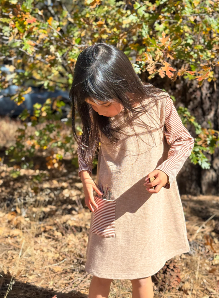 Vignette Quinn Dress - Rust Floral