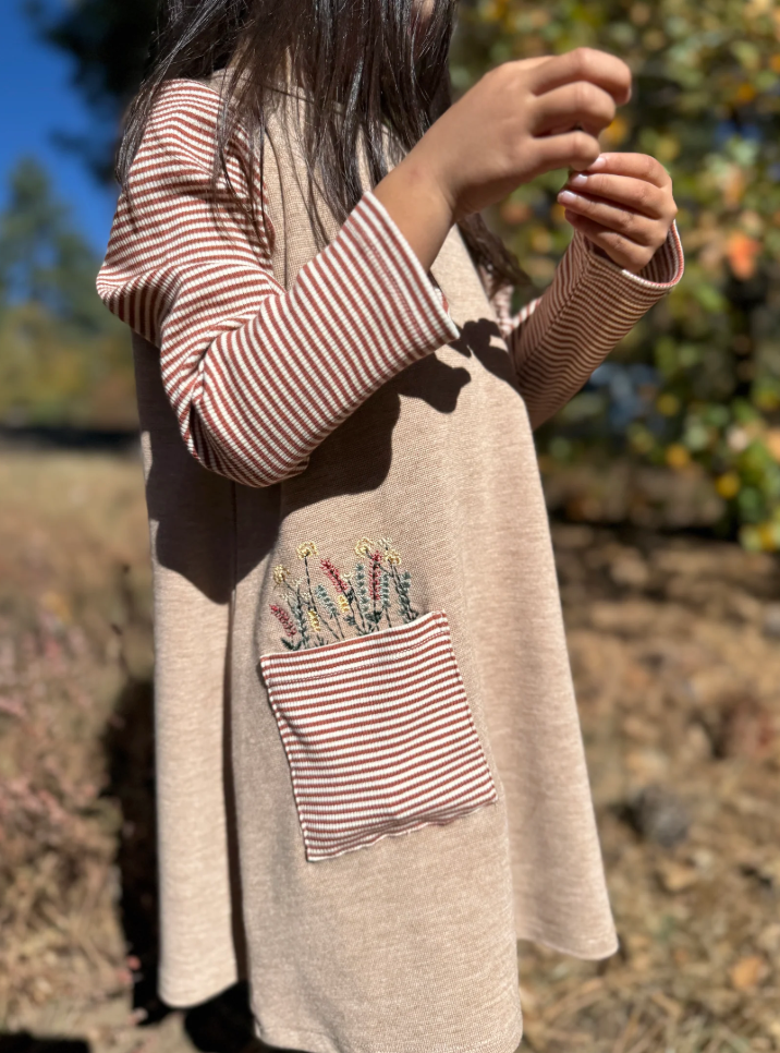 Vignette Quinn Dress - Rust Floral