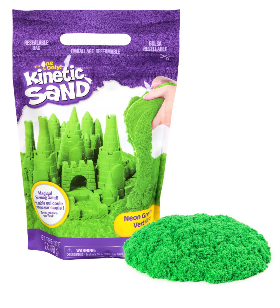 Kinetic Sand The Original Moldable Sensory Play Sand Toys - 2lbs Neon Green