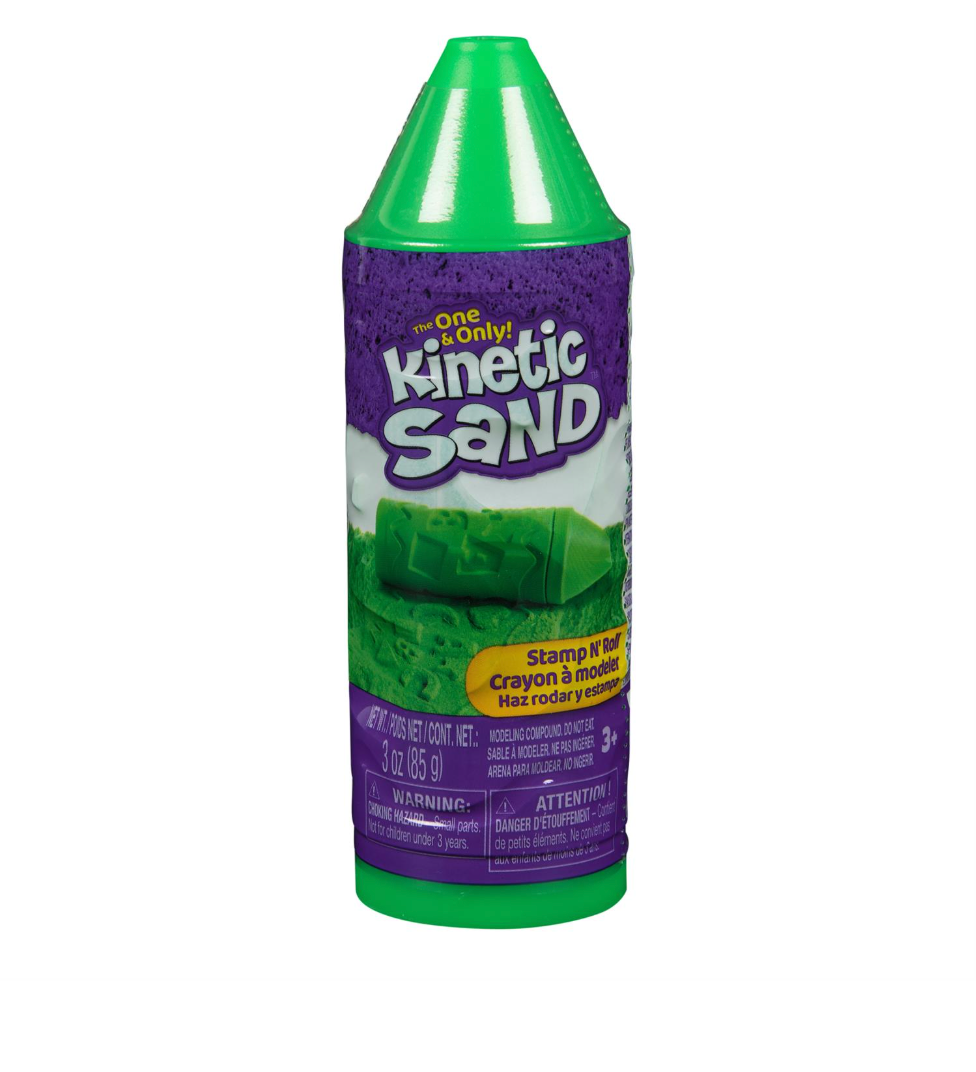 Kinetic Sand, Stamp N' Roll Crayon with 3 oz Play Sand