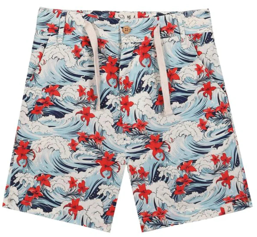 Me & Henry Mahalo Hawaiian Waves Woven Shorts