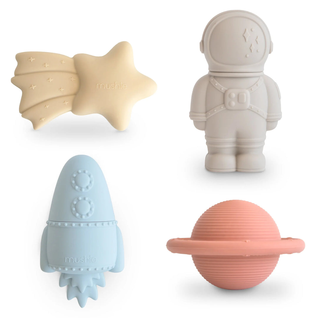 Mushie Space Mold Free Bath Play Set - 4 Pack