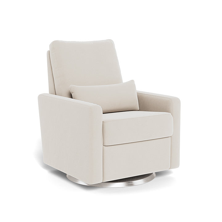 Monte Design Motorized Matera Glider Recliner - Brushed Steel Swivel Base