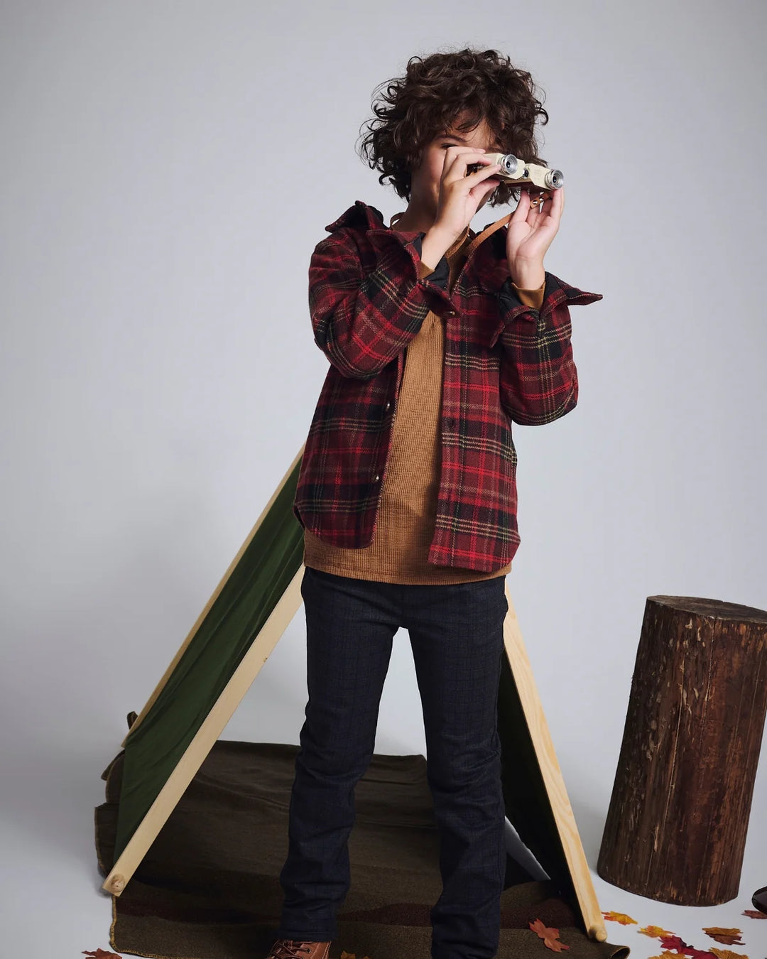 Appaman Glen Flannel Hoodie - Red & Black Plaid