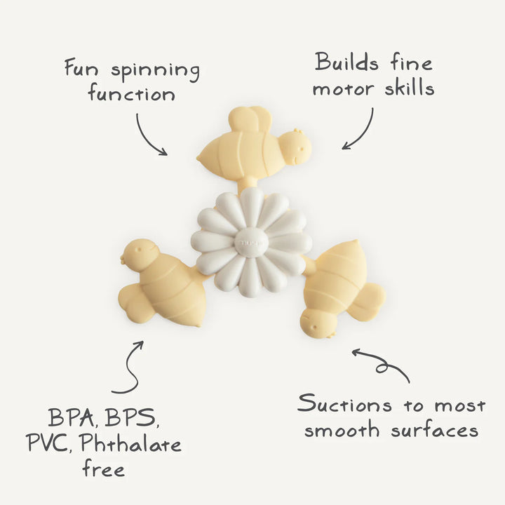 Mushie Bee Suction Spinner Toy