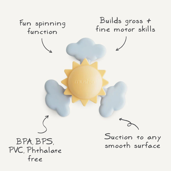 Mushie Sunshine Suction Spinner Toy