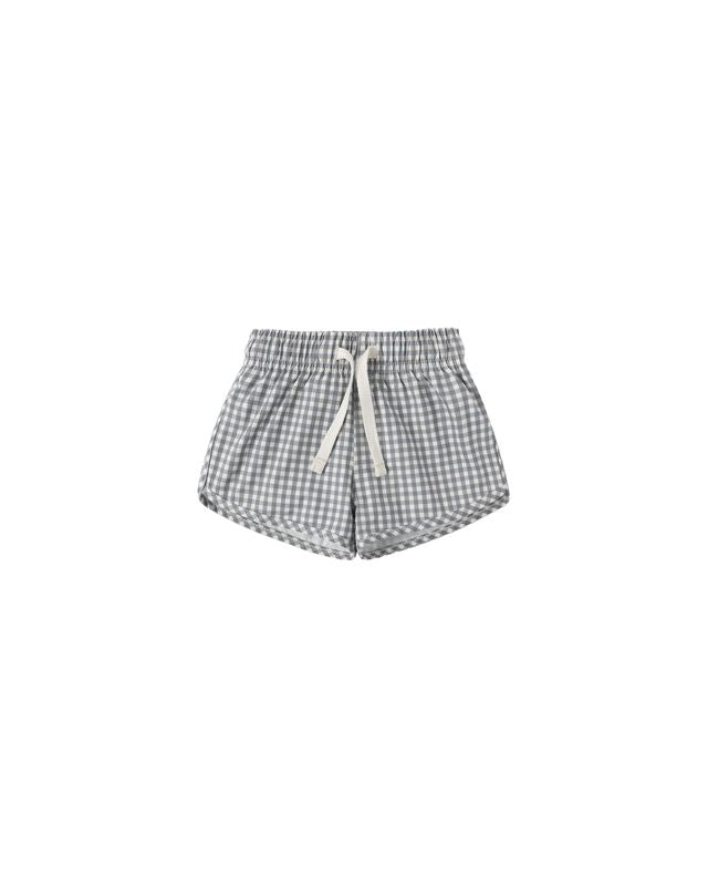 Quincy Mae Swim Shorts - Ocean Gingham