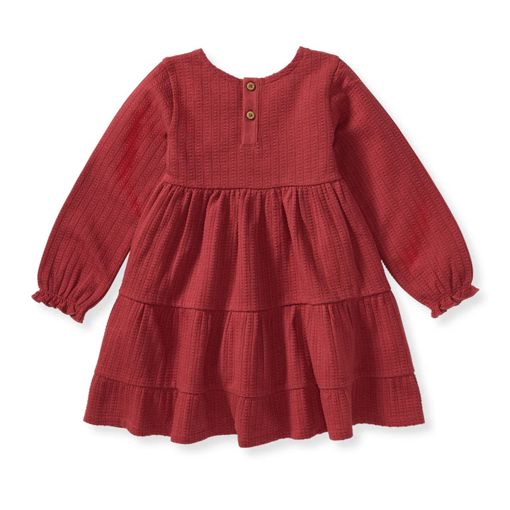 Burt's Bees Dotted Rib Organic Cotton Dress - Brick Red