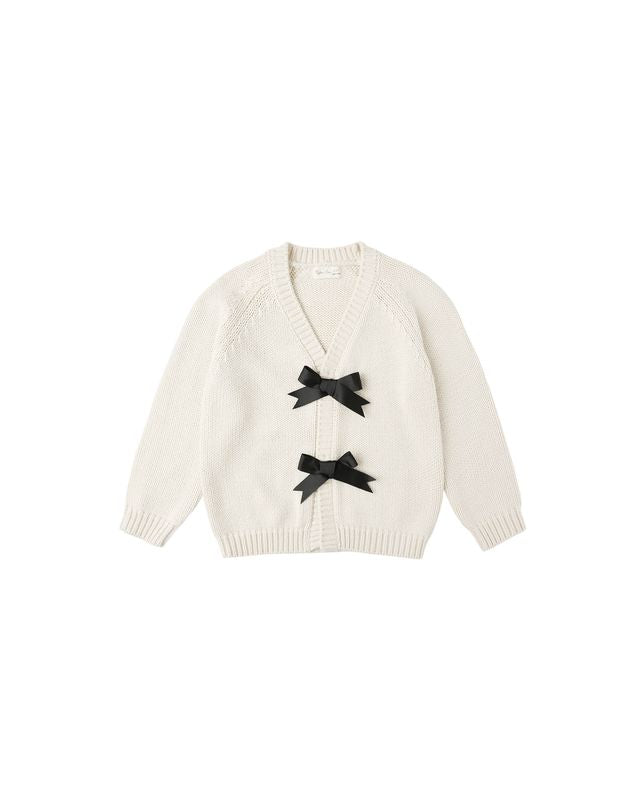 Rylee + Cru Bow Cardigan - Natural