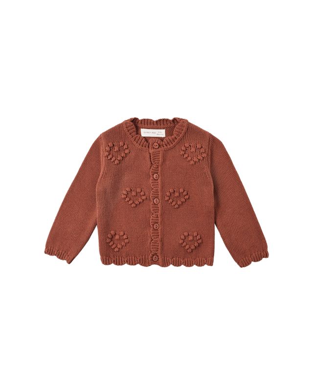 Quincy Mae Knit Cardigan - Red