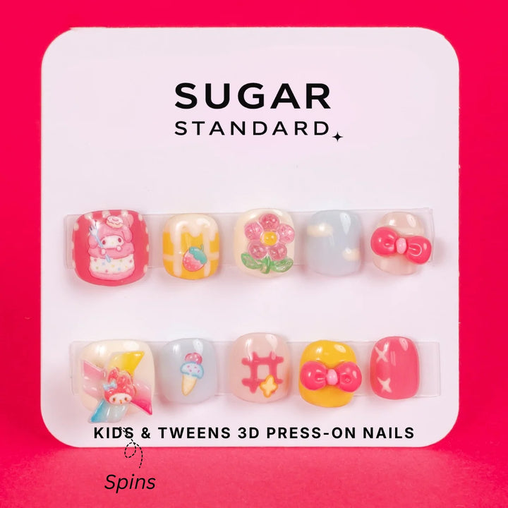 Sugar Standard Tween 3D Press-On Nails – Twirl and Friends