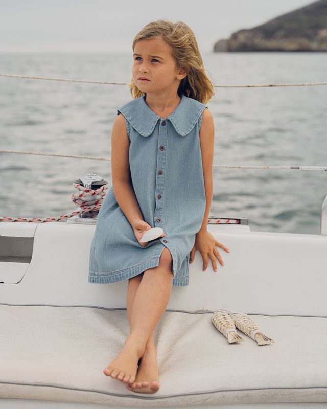 Rylee + Cru Adria Dress - Washed Blue