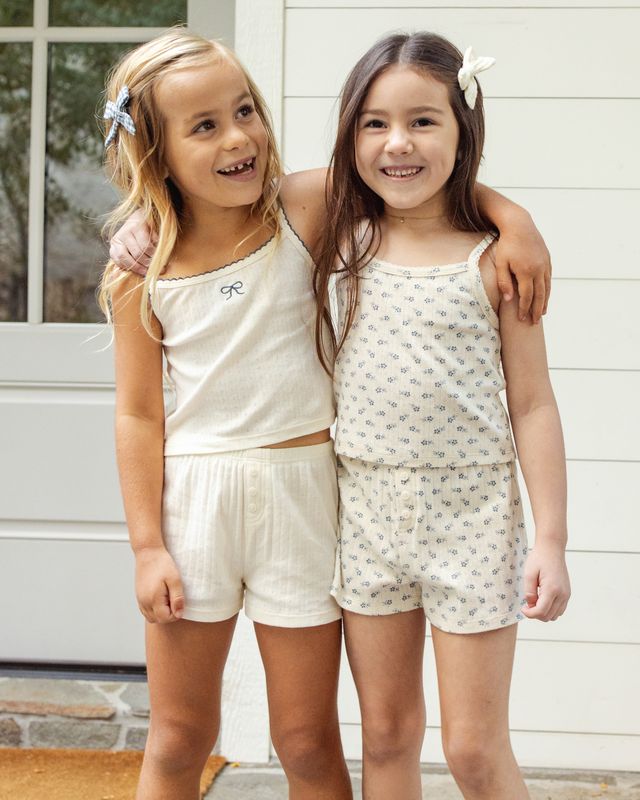 Rylee + Cru Pointelle Lounge Set - Ivory