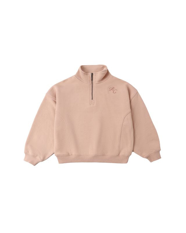 Rylee + Cru Half Zip Sweatshirt - Melon