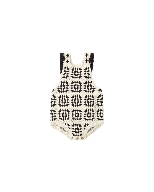 Rylee + Cru Crochet Romper - Abstract