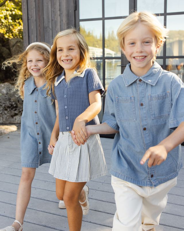 Rylee + Cru Adria Dress - Washed Blue