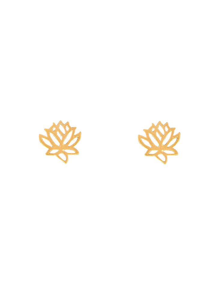 Bronwen Tiny Charm Post Earrings - Lotus