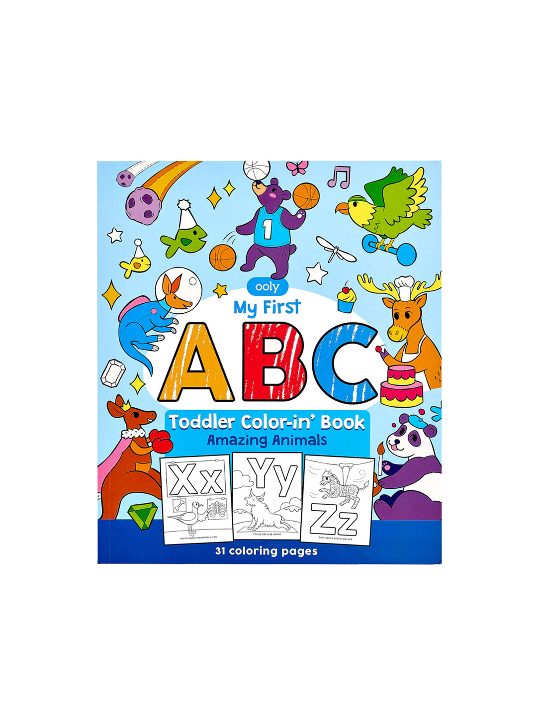 Ooly My First ABC Toddler Color-in' Book Amazing Animals