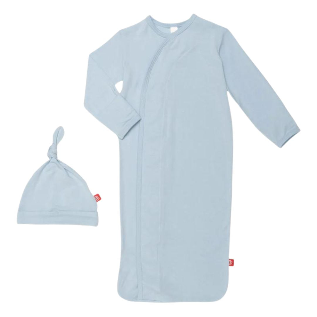 Magnetic Me Modal Cozy Gown + Hat Set - Baby Blue