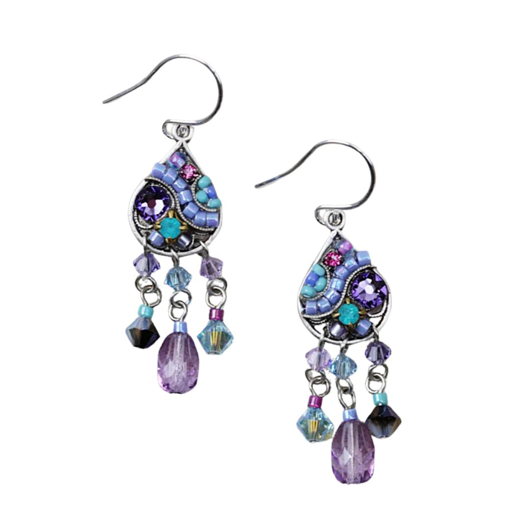 Firefly Mosaic Earrings - Lavender