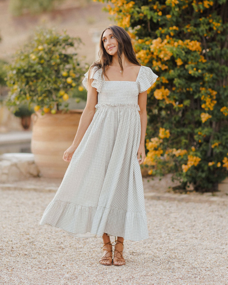 Rylee + Cru Women's Francesca Dress - Eucalyptus Gingham