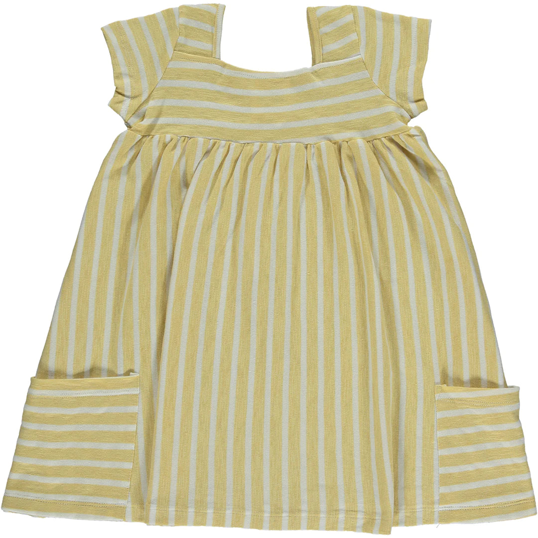 Vignette Rylie Dress - Yellow Ivory Stripe