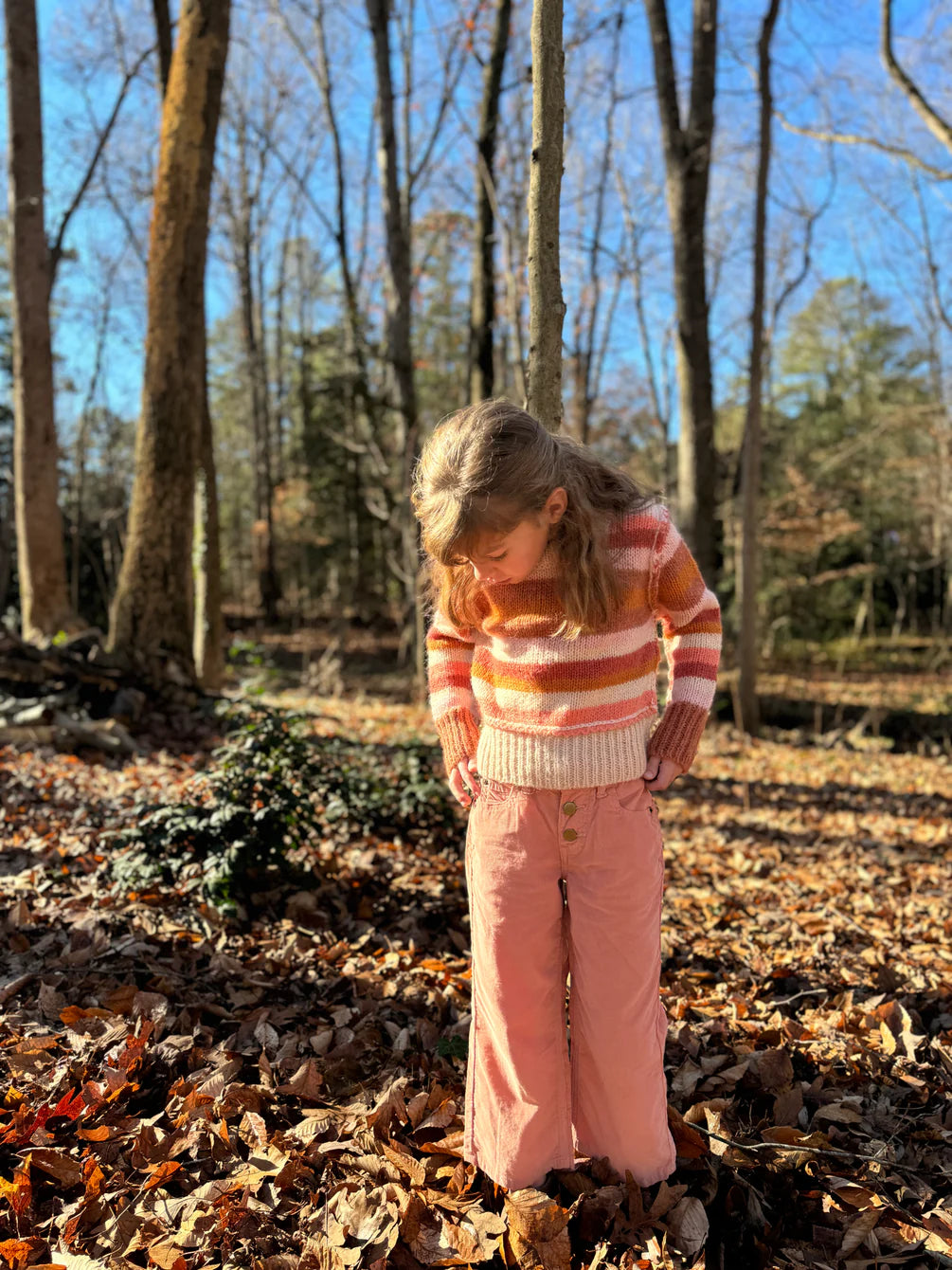 Vignette Donna Sweater - Coral Stripe