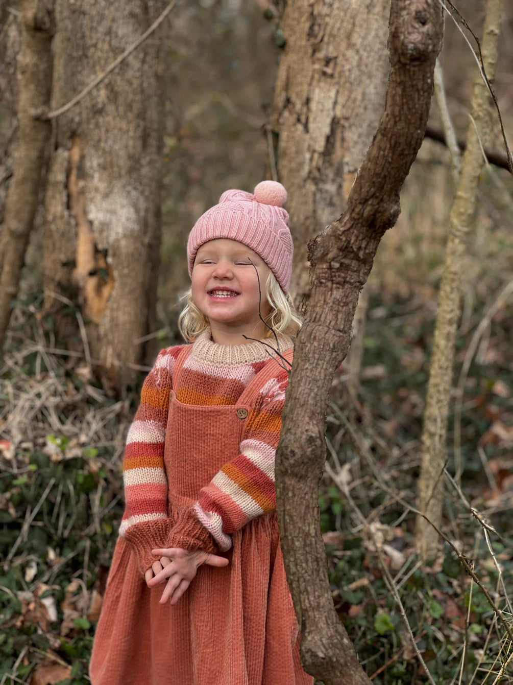 Vignette Donna Sweater - Coral Stripe