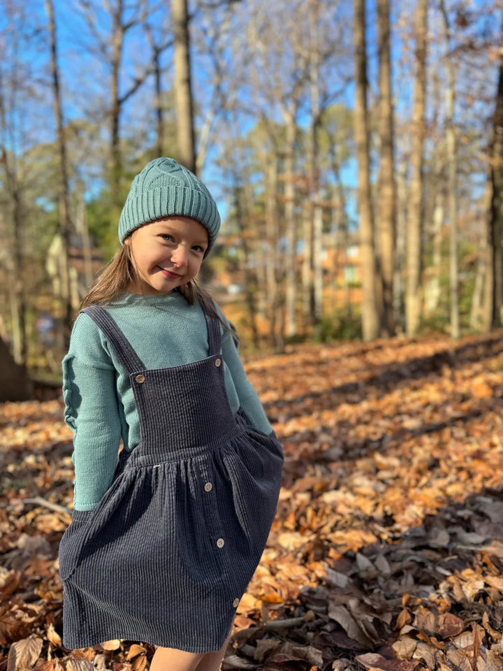 Vignette Autumn Pinafore - Charcoal Blue