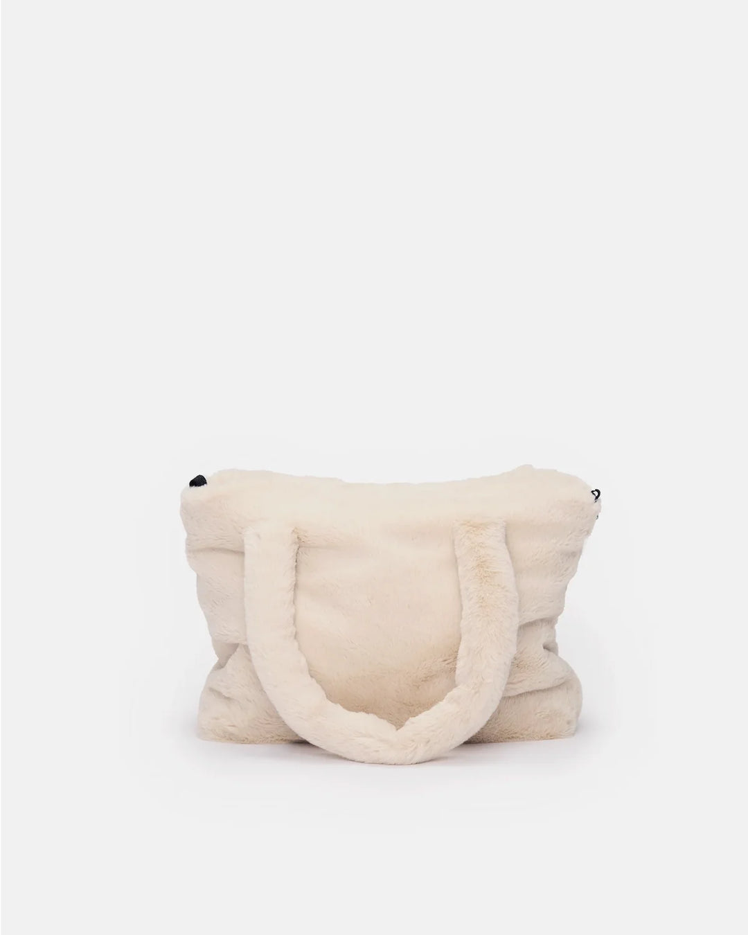 7AM Enfant Ushuaia Diaper Tote - Arctic White Faux Fur