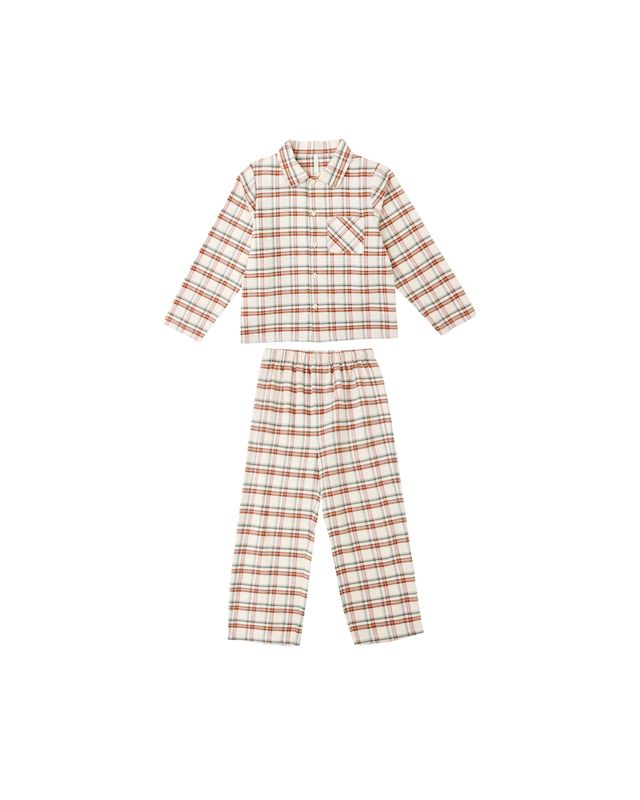 Rylee + Cru Long Sleeve Pajamas - Holiday Flannel